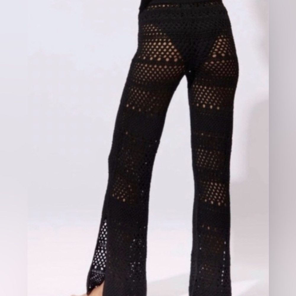 NWT Solid and Striped crocheted pants